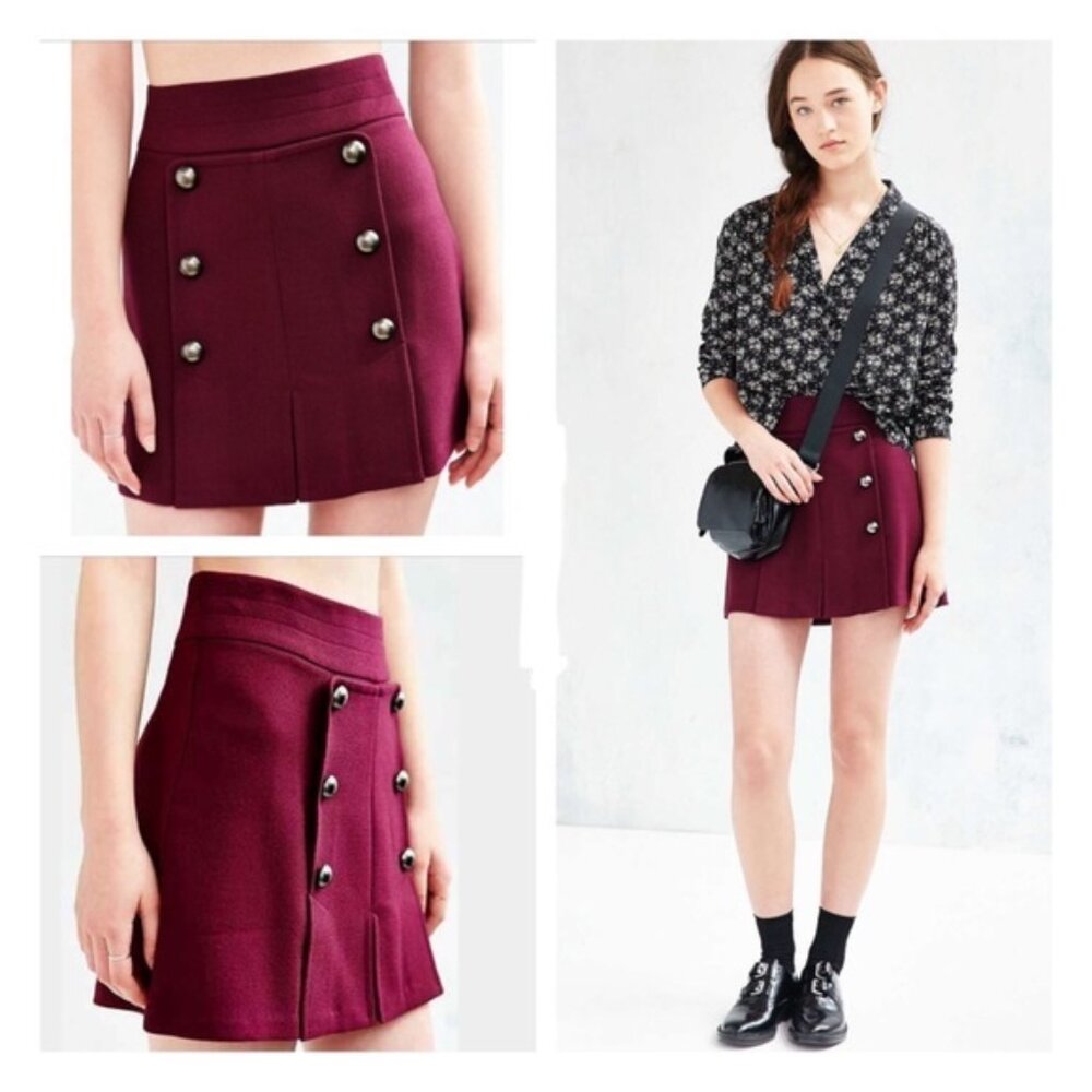Urban Outfitters COPE Pleated Button Panel Skirt 2